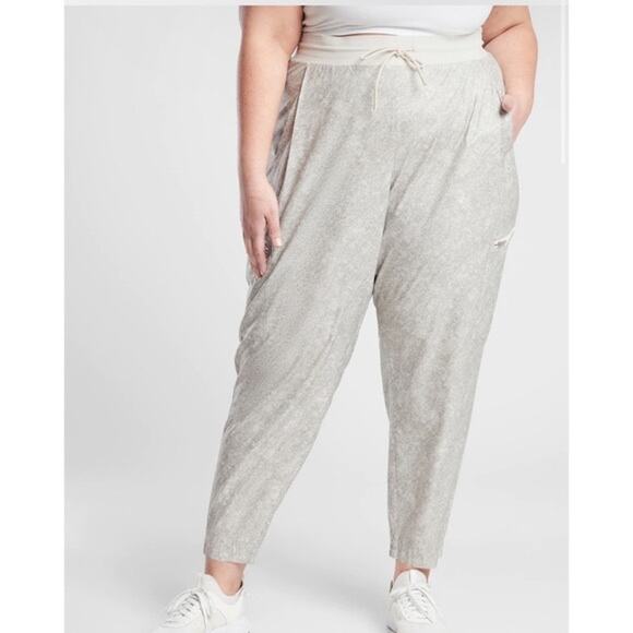 Athleta Women's Plus Size 24 Venture Jogger Pant Printed Tapered Leg Viper Grey - Picture 1 of 16